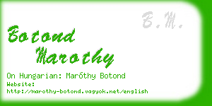 botond marothy business card